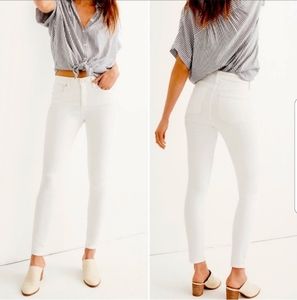 Madewell White 9" High Rise Skinny Skinny Jeans 25